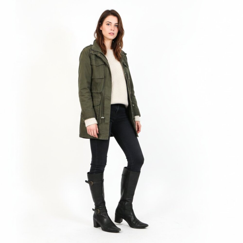 *Karston Black Full Zipper High Boot